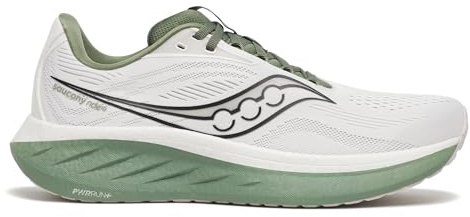 Saucony Men's Ride 18 Trainers, White Olivine, 10 UK