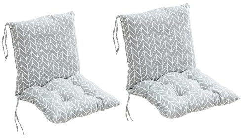 LYXLBX Stuhlauflage Niedriglehner Indoor und Outdoor, Stuhlkissen Auflage Sessel Stuhl Pad für Gartenstuhl für Terrasse Haus Garten,J-2PCS