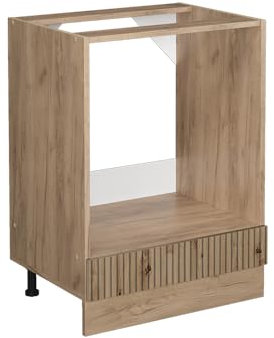 Vicco Herdumbauschrank R-Line, Artisan-Eiche/Goldkraft Eiche, 60 cm ohne Arbeitsplatte