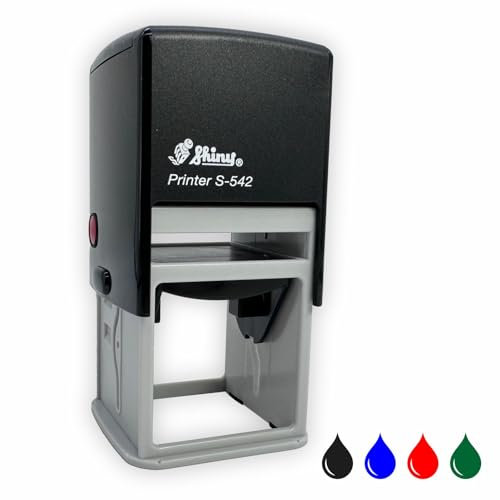 Personalisierter Stempel mit Wunschtext - selbstfärbender Stempel als Namensstempel, Adressstempel, Firmenstempel zu verwenden (42x42mm)