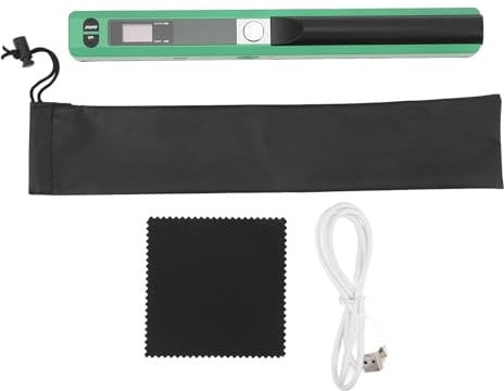 Eujgoov Tragbarer Scanner Fotoscanner für A4-Dokumente, JPG-PDF-Formatauswahl, Bis zu 900 DPI für Zuhause und Büro (Green)