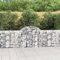 Homgoday Gabionenkörbe mit Bogen, 11 Stück, 200 x 30 x 80/100 cm, Eisen, verzinkt, für den Außenbereich, für Gabionen, Blumenkästen, Gabionen, Steinkörbe, Zaun, Garten, Gabionen, Modell 3146098
