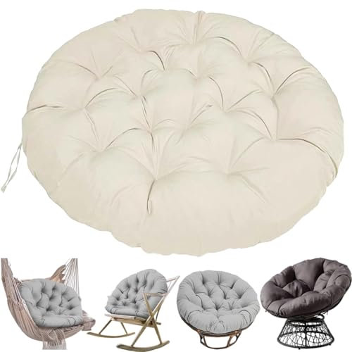 UICMNSI Rund Polster for Papasansessel 180/90/100/110/120cm Wasserdicht Outdoor/Indoor Bodenkissen Kissen for Gartenmöbel Sitzauflage Auflage for Papasan(#16,100cm/39in)