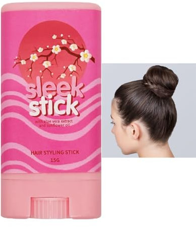 Hair Wax Stick, Edge Control Stick for Men and Women, Floral-scented Matte Non-greasy Styling Hair Wax Stick for Flyaways, Longlasting Hair Finishing Stick Smoothing Frizz Wax Stick