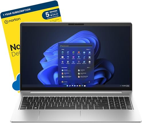 MESH Computers HP EliteBook 650 G10 15.6 inch Laptop (Intel Core i5-1335U (13th Gen), 16GB RAM, 512GB SSD, Fingerprint Reader, Wi-Fi 6E, Windows 11 Pro) includes Free Norton 360 Deluxe Anti Virus
