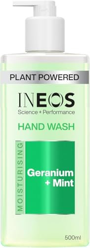 INEOS Skin Science - With Provitamin B5 Hand Wash Geranium + Mint - With SkinActiv Cooling Tech™ - Plant Powered 500ml