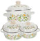 NAMOARLY 3pcs Enamel Soup Pot Set Mini Double-Handle Cooking Pots for Stews Instant Noodles and More for Home Use Heat Resistant and Lightweight Design