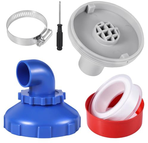 Gosknor Strudel Pool Einlassdüse für Intex Schwimmbecken, um 360 Grad Drehbare Flexible Pool Strahldüsen mit 4stk Zubehör(Blau)