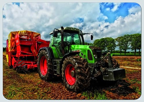 XXL Mousepad Landwirtschaft – Rutschfestes Gaming & Büro Mauspad (280x400mm) | Hochwertiger Druck & Laminierung | Traktor & Acker Motiv (Model 01)
