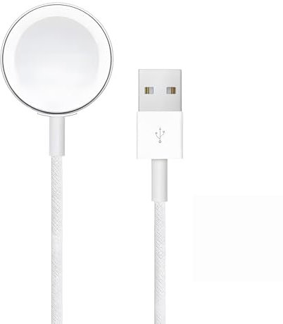 Apple Watch Charger – 100cm Fast USB Magnetic Cable for iWatch SE/Ultra/9/8/7/6/5/4/3/2, Portable Apple Watch Charger Cable for Travel/Home Use, Wireless Charging Adapter (USB type A)