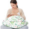 momcozy Stillkissen Groß mit Sicherheitsumrandung – Ergonomisches Still- und Lagerungskissen mit verstellbarem Gurt & abnehmbarem Baumwollbezug,Plante und Wald