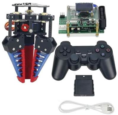 CAYUND Roboter Bionischer Manipulator, mechanische Roboterarmklemme for 0,8–3,9 Zoll große Objekte, Fingergreifer, Roboterklaue, montiert mit Controller
