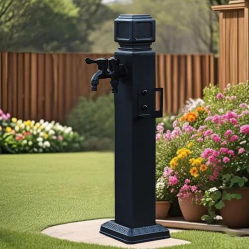 Soporte de manguera independiente, grifo vertical for jardín, fuente decorativa, dispensador agua, hidrante(Height: 95cm/37.4in)