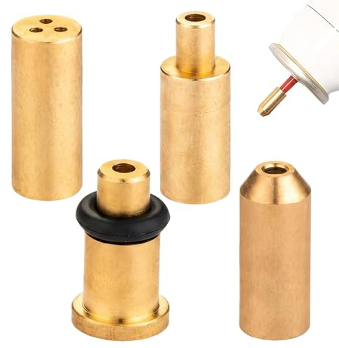 WestCH 4 Stück Ersatz Messing Gas Refill Adapter für S T Dupont | Ersatz Messing Gas Nachfülladapter,Gas-Nachfülladapter aus Messing,Kompatibel mit S.T. Dupont Feuerzeugen für Reparatur Teil