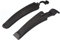 FISCHER Fahrrad MTB Spritzschutz-Set | vorne und hinten | anschraubbar | mit Winkelanpassung | breite Bauform | schwarz | 24-26 Zoll