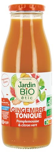 Jardin BiO étic - Boisson gingembre tonique - bio - Thé, infusion et jus - Certifié AB - Bouteille de 50cl