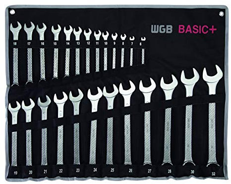 Ringmaulschlüssel-Satz DIN 3113 A | CrV | No.9230 RT | 25-tlg. 6-32 mm | WGB
