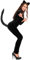 Balinco Cat Woman mit Katzenohren Haarreif Cat Ears + Katzenschwanz Kostüm für Damen/Frauen und Mädchen zum Karneval