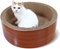 ScratchMe Kratzbaum und Brett, rundes Katzenkratz-Lounge-Bett, langlebiges Pad verhindert Möbelschäden, 45 x 45 x 15 cm, Round Cat Scratching Lounge Bed, braun, 17.32'' x 17.32''x 6.11''