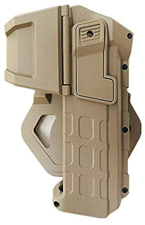 Gexgune Taktische bewegliche Pistole Holster mit Taschenlampe oder Laser montiert rechte Hand Taille Gürtel Pistole Holster für Colt 1911