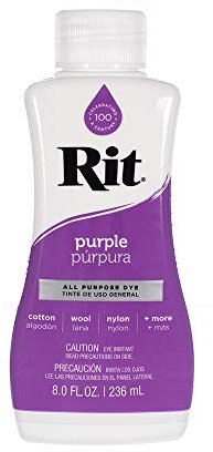 Craft County Rit Dye líquido – 8 oz - Uso en algodón, lana, nailon, etc. Tinte no tóxico – Ropa, zapatos, accesorios y decoración