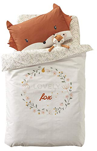 Vertbaudet Baby Bettbezug „Blumenzauber“ Oeko-Tex Mehrfarbig 100X120