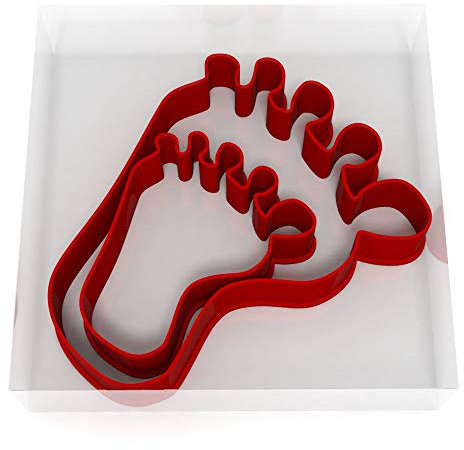 Set di 2 piedino per biscotti e fondente per bambini, 5 cm + 8 cm