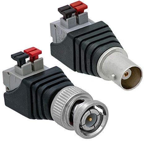 1x BNC Stecker + 1x BNC Buchse >Terminalblock 2Pin Druck Klemmen Adapter Verbinder Set