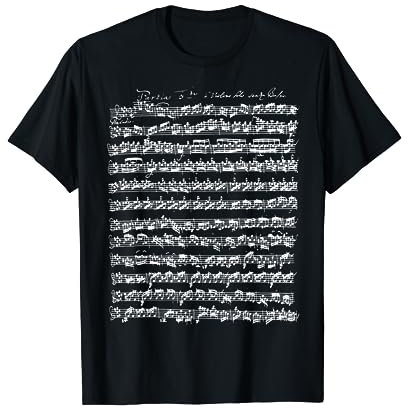 Bach Partita pour violon solo No 3 e-majeur Preludio Notes de musique T-Shirt