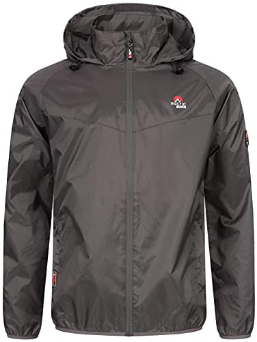 Arctic Seven Herren Regenjacke leicht Outdoor Übergangsjacke mit Kapuze AS284