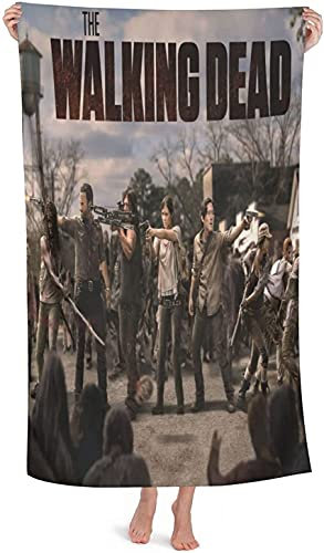 NICHIYOBI The Walking Dead Strandtücher 3D-Digitaldruck Badetücher,modischer Auftritt,Reisetuch,Weich und lichtbeständig (5,100x200 cm)