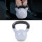 RAMROXX 12 kg Gusseisen Vinyl Kettlebell Kugelhantel Premium Schwunghantel Schwarz Grau
