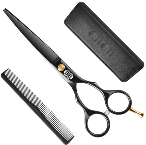 CIICII Friseurschere, Haarschneideschere Profi Set 6,5 Zoll (Haar Schneiden Schere Bart Trimmen Grooming Haarschere Kit) Barbier Schere für Home Salon