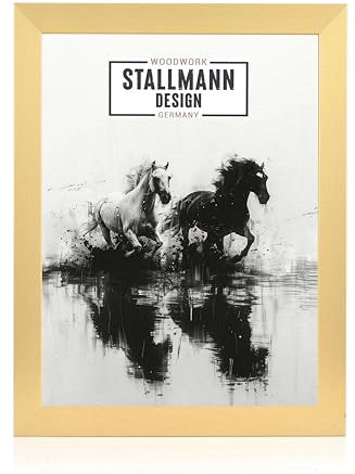 Stallmann Design Bilderrahmen 'Reno' | Größe: 37,5x98cm | Farbe: Gold | 40 mm starke Rahmen-Breite