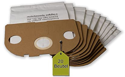 Staubsaugerbeutel ähnlich MENALUX 6900 P, 20 Staubbeutel + 2 Mikro-Filter + 2 Motor-Filter