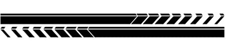 tradercat Auto Aufkleber Seitenstreifen Racing 2er Set - 215x10cm - Sticker für alle Oberflächen - Fenster, Seitenspiegel, Heckscheibe, Motorhaube, Fahrzeug – mit Anleitung (Schwarz-Matt)