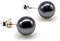 Ohrring 925 Sterling Silber Hämatit Perlen 8 mm