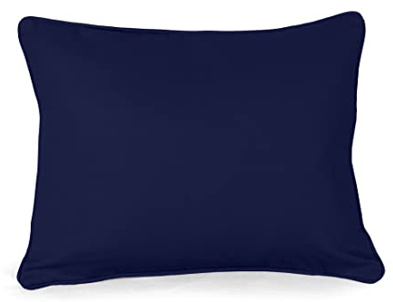 Oblong/Rectangular cushion pads with cushion Covers included-100% Cotton Covers filled with rectangular Cushions/inserts for Home Sofa Bed in 12x18,12x20,14x18,14x20,16x24 (16x24, Navy Blue)