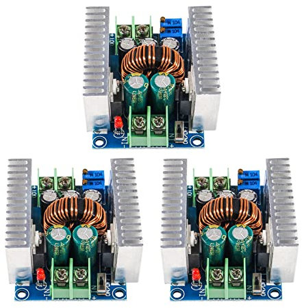 Diitao Step-Down-Konverter-Modul, 20 A, 300 W, Gleichstrom-Gleichstrom, einstellbare Spannungsregler-Module, CC-CV-Abwärtswandler, Netzteilmodul mit Kurzschlussschutz (DC 6–40 V auf 1,2–36 V), 3 Stück