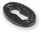 Antique Black Cast Iron Escutcheon Plates Keyhole Cover Key Hole Door Lock Accessories (Oval Open Escutcheon)