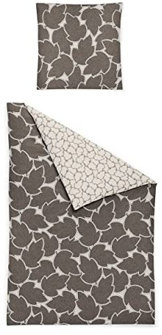 Irisette Edel-Flanell Bettwäsche Set Alpaka 8413 Natur 135 x 200 cm + 1 x Kissenbezug 80 x 80 cm