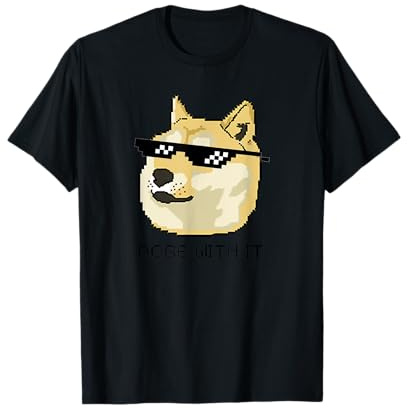 Shiba Inu T-Shirt Meme Doge Deal With It Pixel Brille T-Shirt T-Shirt