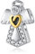 Alstiva Angel Charm 925 Sterling Silber 5A Zirkonia Charm Anhänger für Armband Bead Pendant für Europäische Armbänder Halsketten Schmuck Geschenk für Damen Frauen