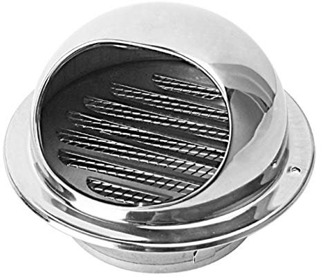 Chimney Cowl Cap, Stainless Steel Wall Air Vent Louvers Grill Extractor Cover, Pipeline With Fly Screen Mesh For Extractor Fan Heat Recovery System(Size:250mm) GINOLEI (Size : 300mm)