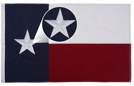 AMZFLAG Bandiera del Texas 3x5 Ft Cotone TX Bandiere