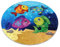 rugsx Kinderteppich JUNIOR 51594.801 Kreis Fische, Ozean, für Kinder, Anti-Rutsch - blau 100 cm