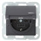 GIRA 445428 SCHUKO Steckdose mit Klappdeckel System 55 Anthrazit