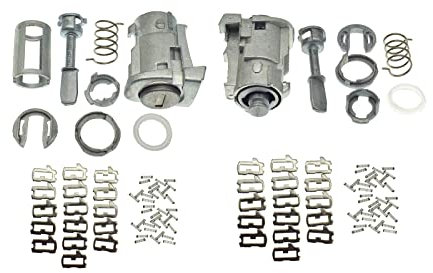Cilindro serratura anteriore sinistra e destra con 2 chiavi, 604837167,604837168 per Golf 4 IV MK4 Bora A6 Skoda Fabia 1997-2003
