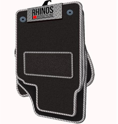 TAILORED TO FIT Citroen C4 CACTUS (2014 ON) - FULL SET OF LUXURY INTERIOR FLOOR CARPET CAR MATS - BLACK MAT + SILVER EDGING