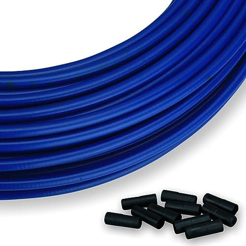 Fahrrad Bremszughülle ⌀ 5 mm, 4 Meter, gerollt, farbig, Farben zur Auswahl, Schaltzughülle 5 mm Bremsaußenhülle Außenhülle Bremszug Bowdenzug (Bremszughülle, blau)